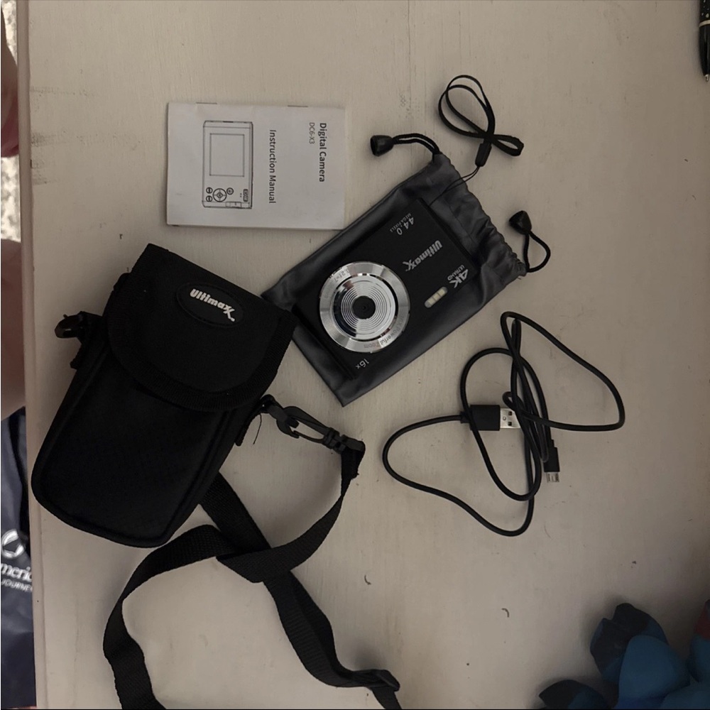 Ultimaxx 44MP Digital Compact Camera with 16x Digital Zoom w Memory Card Bundle